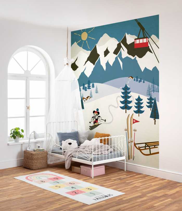 Photo murale intissé impression numérique Mickey Mouse Alpine