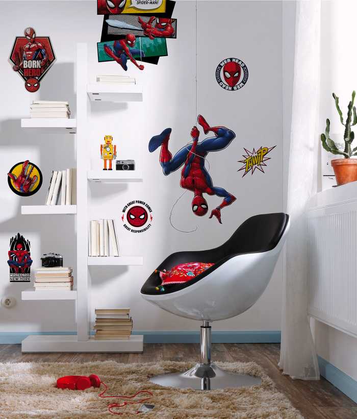 Sticker mural Spider-Man Web Head