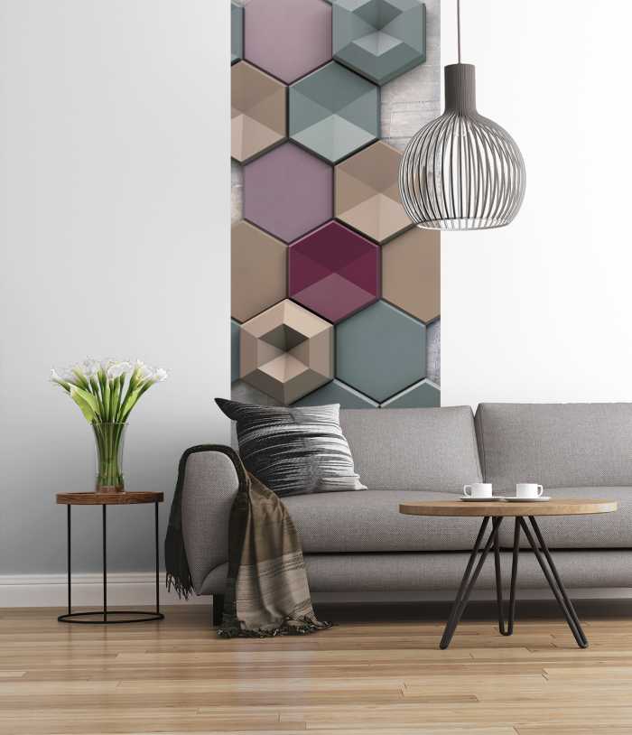 Panneau sur intissé  Hexagon