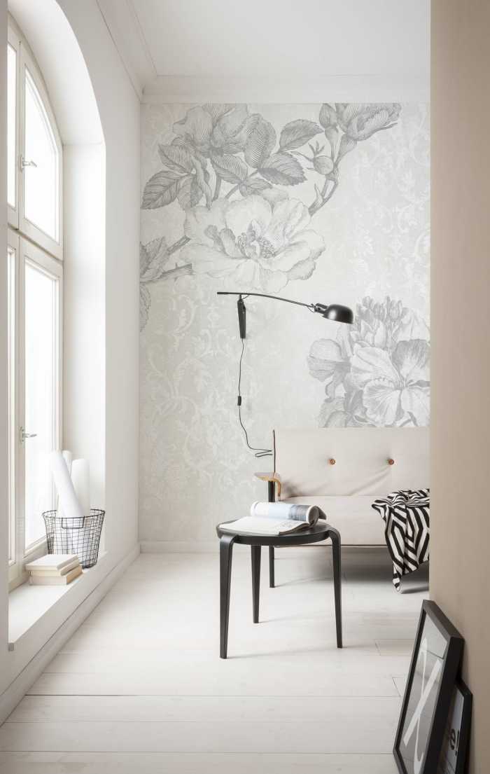 Photo murale intissé impression numérique Baroque Grey