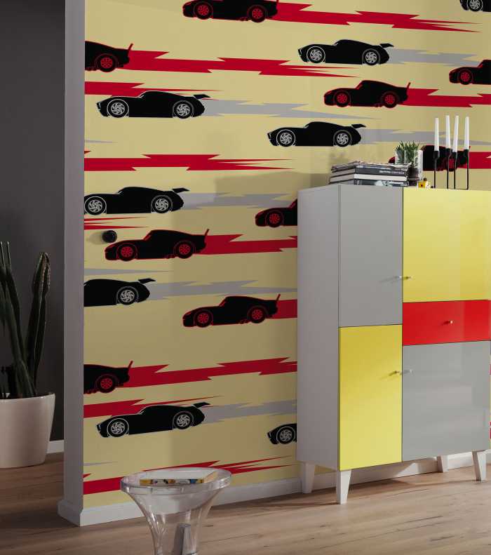 Photo murale intissé impression numérique Disney and Pixar Cars Pattern