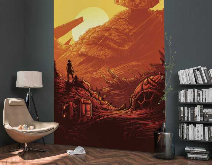 Photo murale intissé impression numérique Star Wars Jakku Star Destroyer