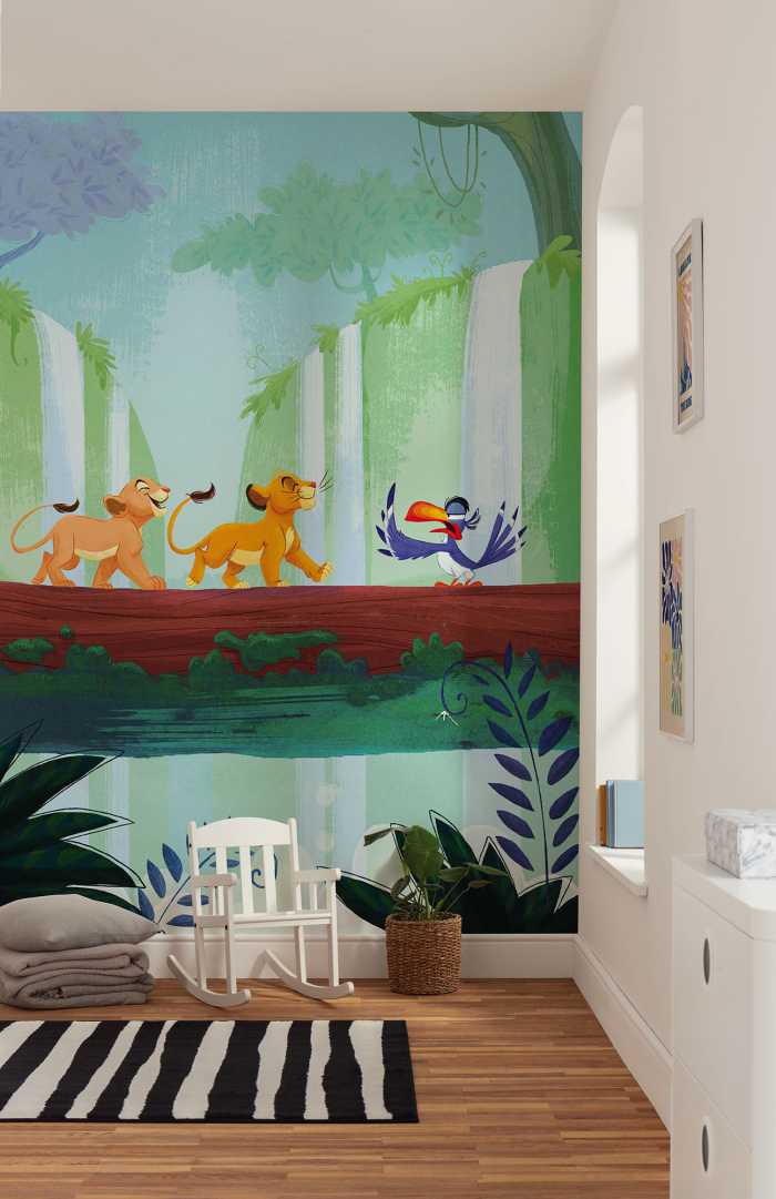 Photo murale intissé impression numérique Disney The Lion King Classic Waterfall