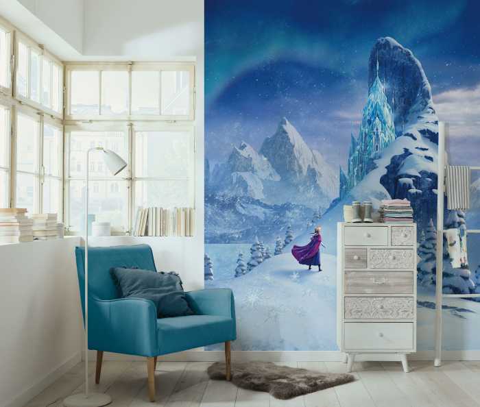 Photo murale intissé impression numérique Disney Frozen Ice Castle