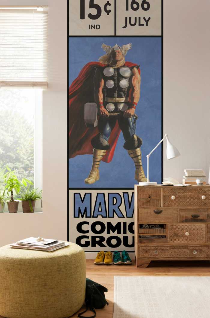 Photo murale intissé impression numérique Thor Retro Comic Box