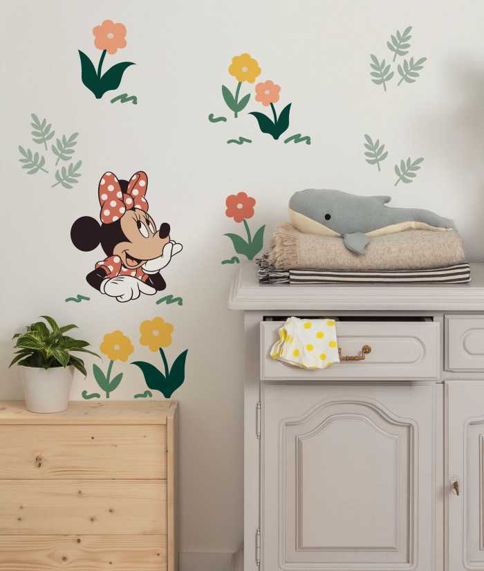 Sticker mural Disney Minnie Mouse Beauty in Bloom