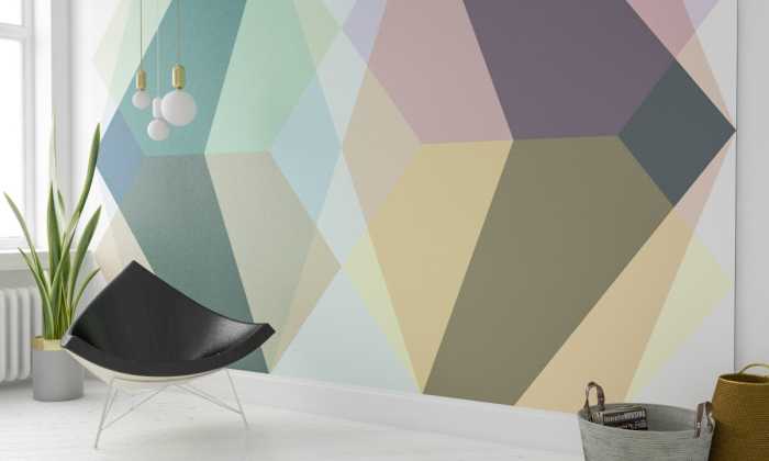 Photo murale intissé impression numérique Gem Stone Kite green-brown-rose