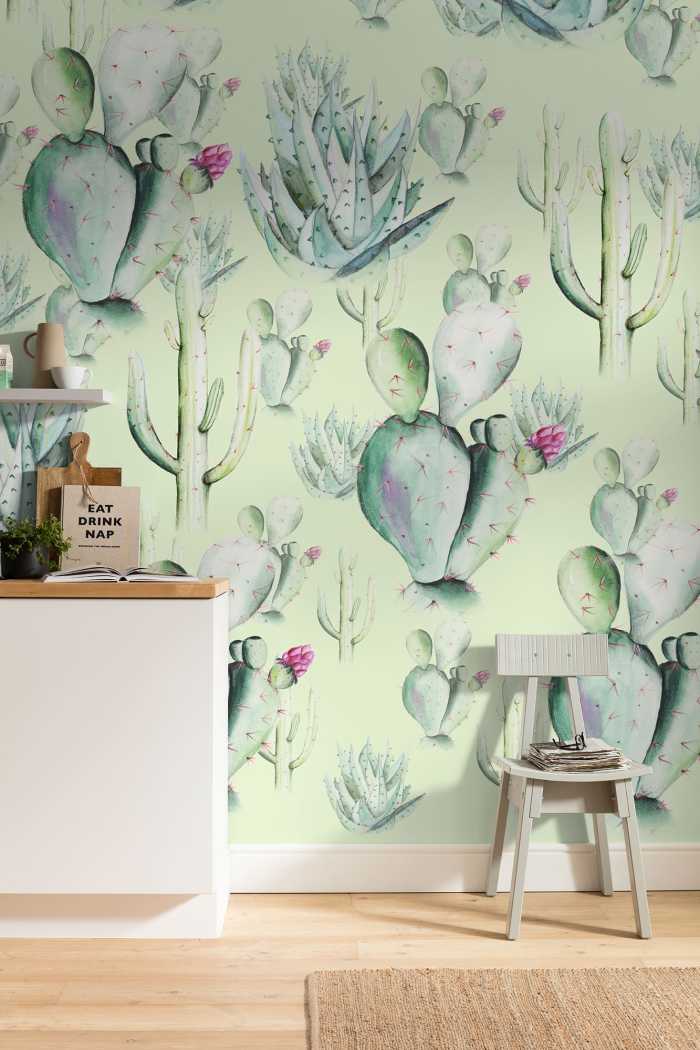 Photo murale intissé impression numérique Cactus Green
