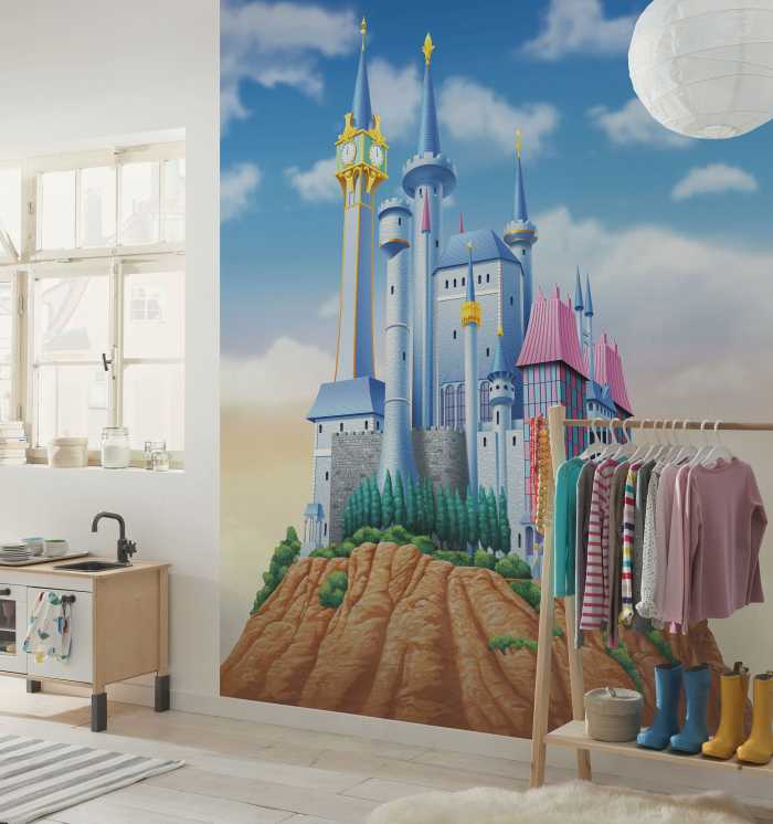 Photo murale intissé impression numérique Disney Princess Cinderella Castle