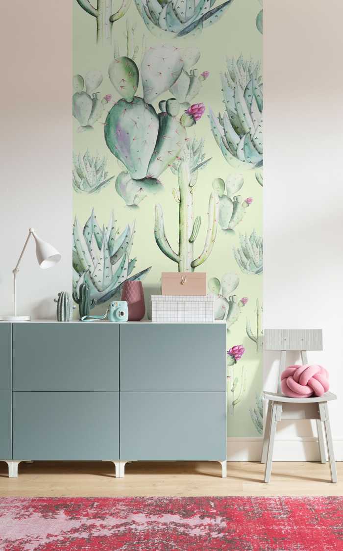 Photo murale intissé impression numérique Cactus Green