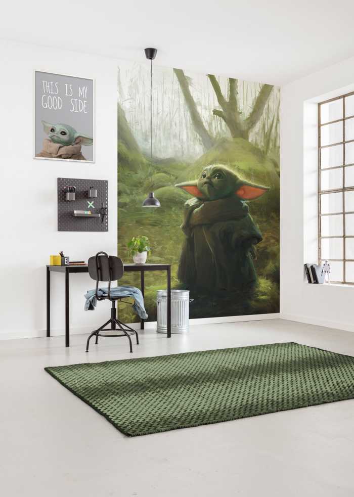 Photo murale intissé impression numérique Mandalorian Grogu Acrylic