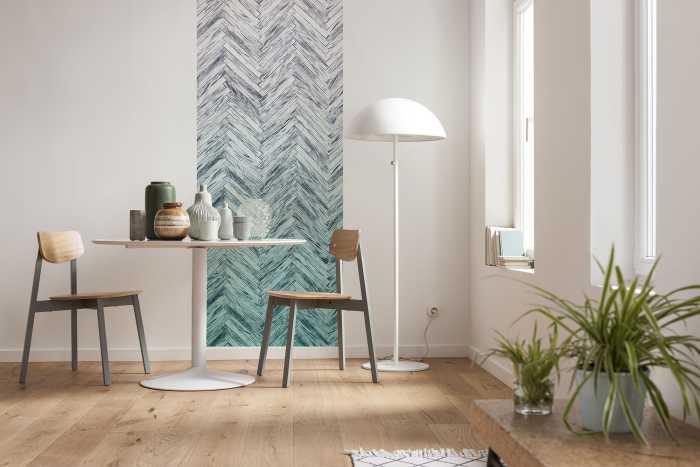 Panneau sur intissé  Herringbone Mint Panel