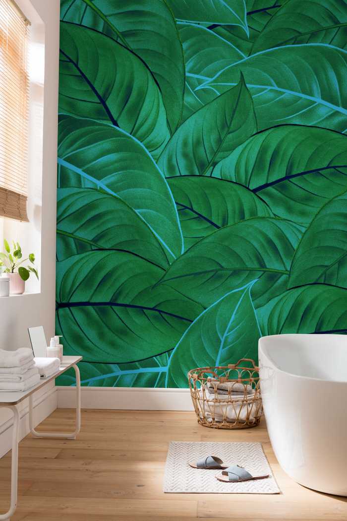 Photo murale intissé impression numérique Jungle Leaves