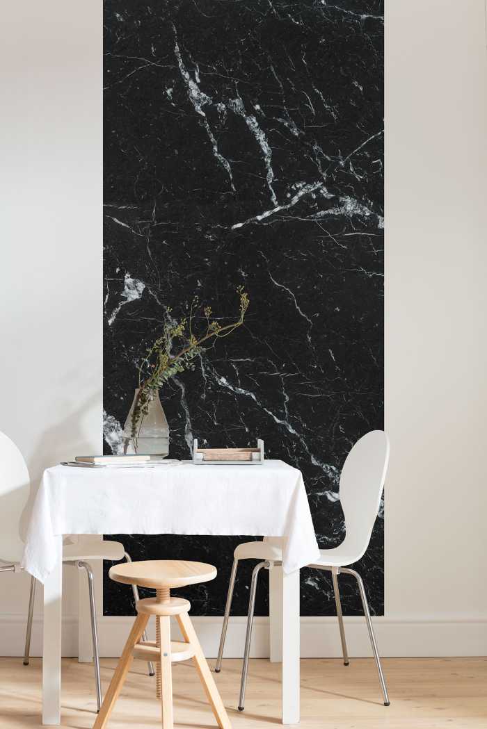 Photo murale intissé impression numérique Marble Nero