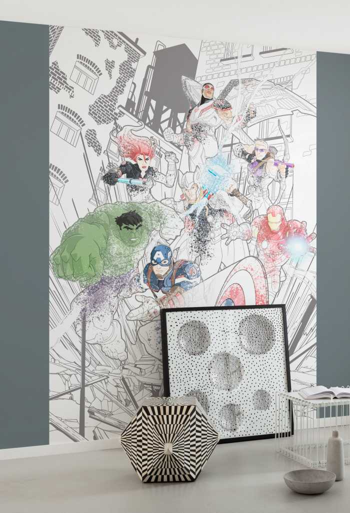 Photo murale intissé impression numérique Avengers Attack