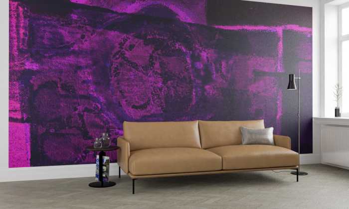 Photo murale intissé impression numérique Lemon Peely black-pink