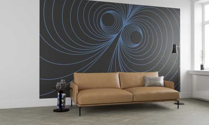 Photo murale intissé impression numérique Infinite Glimpse Duo black-prussian