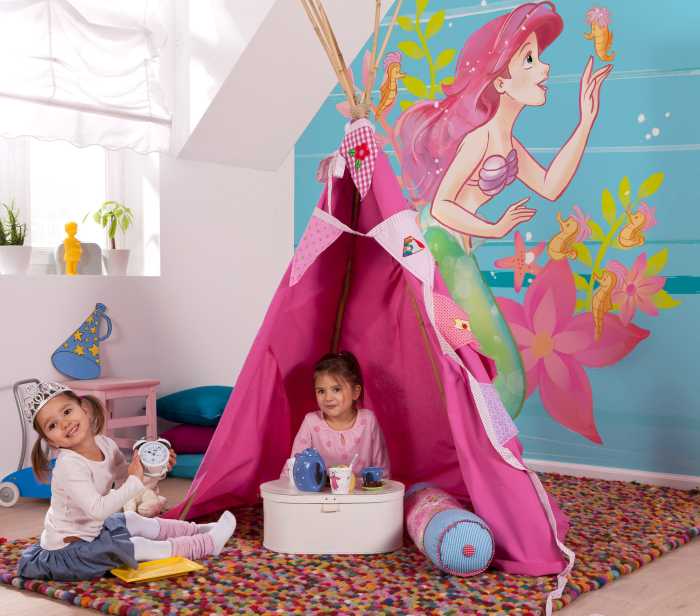 Photo murale intissé impression numérique Ariel Little Friends