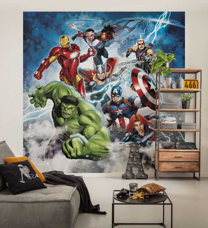 Photo murale intissé impression numérique Marvel Avengers Mighty Team