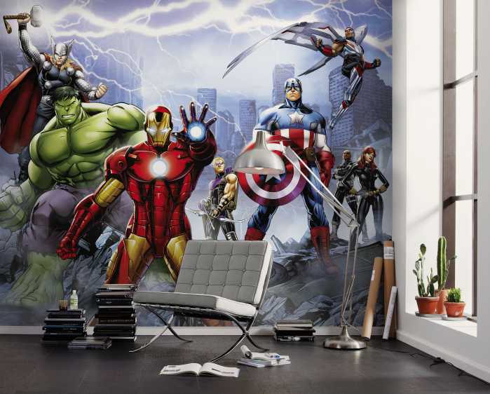 Photo murale intissé impression numérique Marvel Avengers Ultimate Warriors