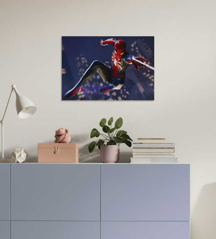Toile Imprimé Marvel Spider-Man Web Shoot