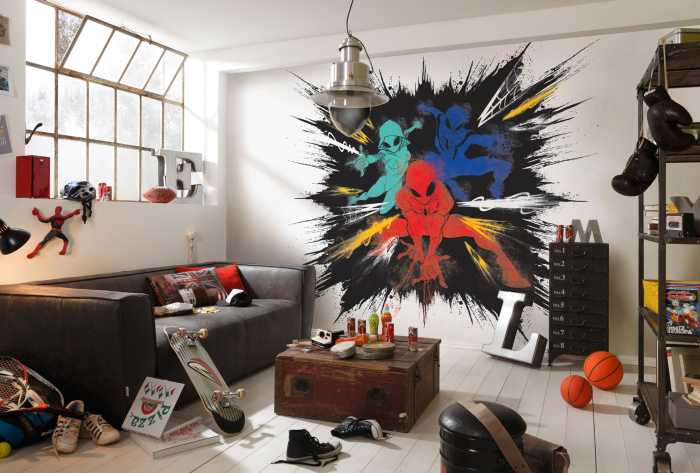 Photo murale intissé impression numérique Spider-Man Color Explosion
