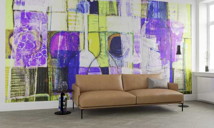 Photo murale intissé impression numérique Tableau Living yellow