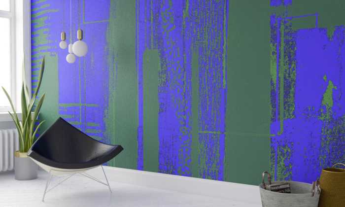 Photo murale intissé impression numérique Straight Upright blue-apple