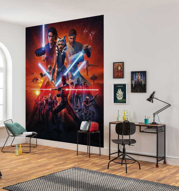 Photo murale intissé impression numérique Star Wars Clone Wars Mission
