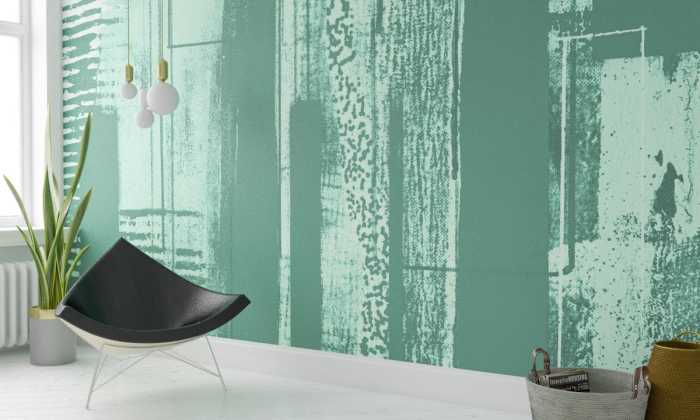 Photo murale intissé impression numérique Straight Upright greygreen