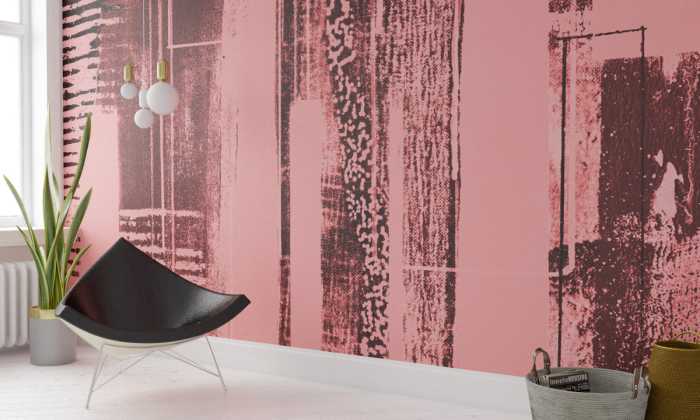 Photo murale intissé impression numérique Straight Upright black-red