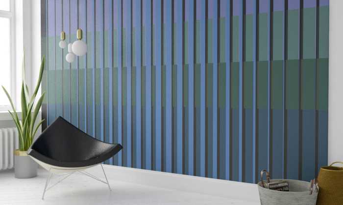 Photo murale intissé impression numérique Lamello Quattro blue-greenblue