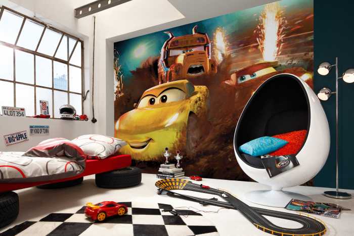 Photo murale intissé impression numérique Cars Dirt Track