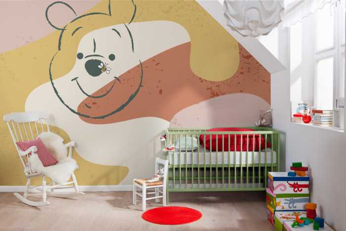 Photo murale intissé impression numérique Winnie the Pooh Bee