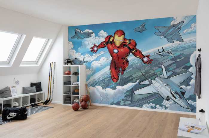 Photo murale intissé impression numérique Iron Man Flight
