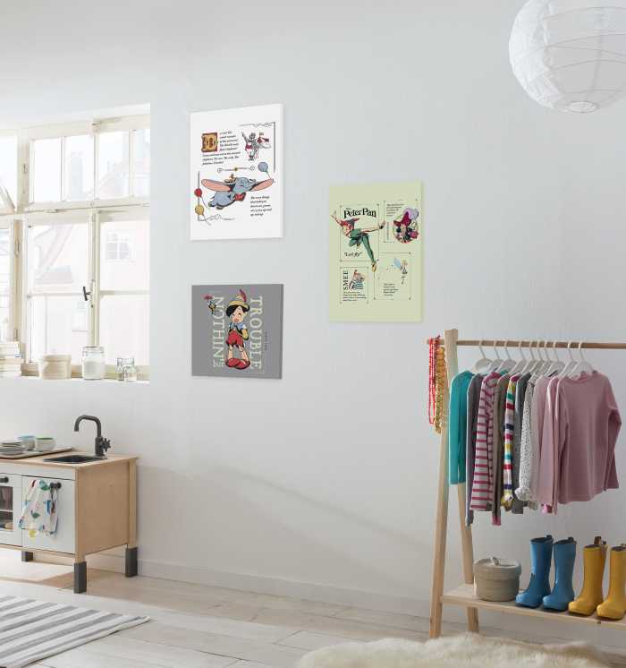 Vlies Bild auf Keilrahmen/ Echtholzrahmen Dumbo the Flying Elephant