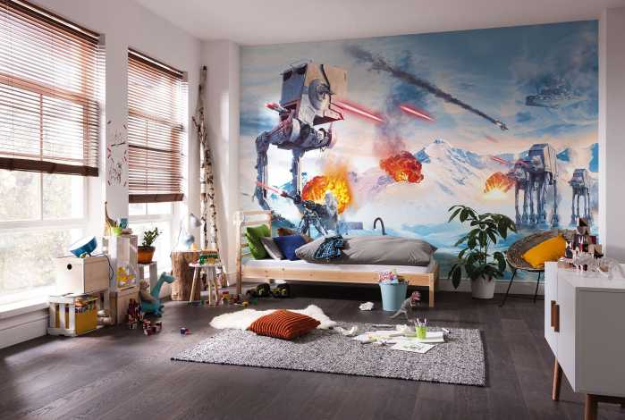 Photo murale intissé impression numérique Star Wars Hoth Showdown