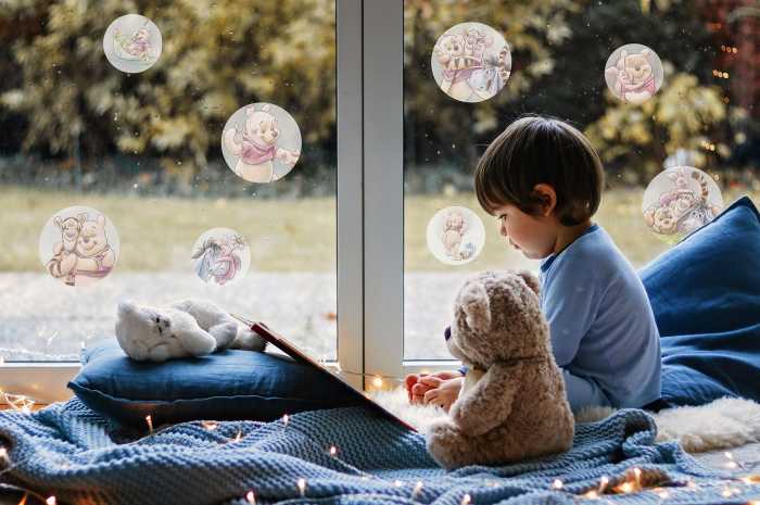 Sticker fenêtre Winnie the Pooh Wonderful Bubbles