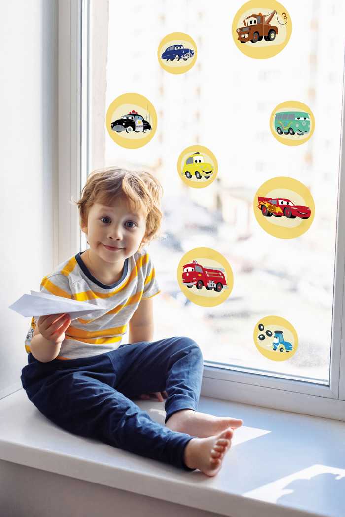 Sticker fenêtre Cars Ka-Chow Bubbles