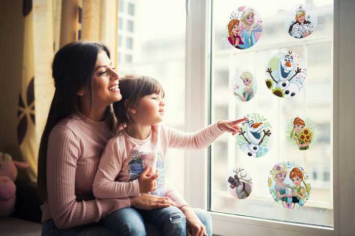 Sticker fenêtre Frozen Springday Bubbles
