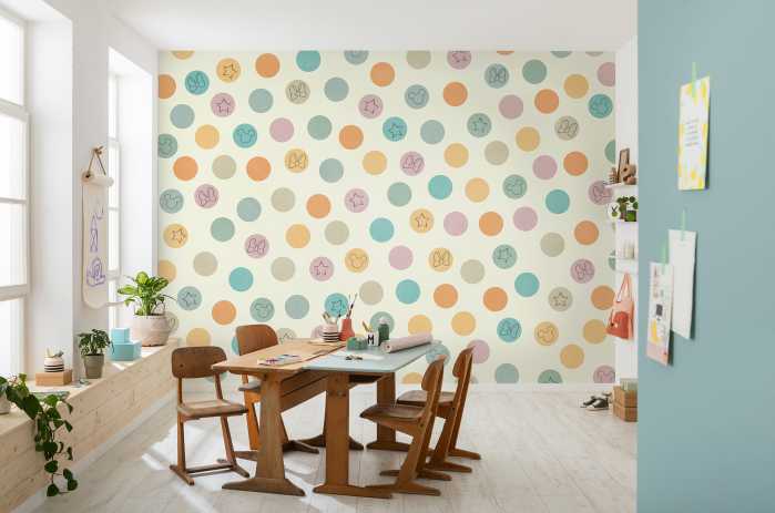 Photo murale intissé impression numérique Disney Pastel Confetti