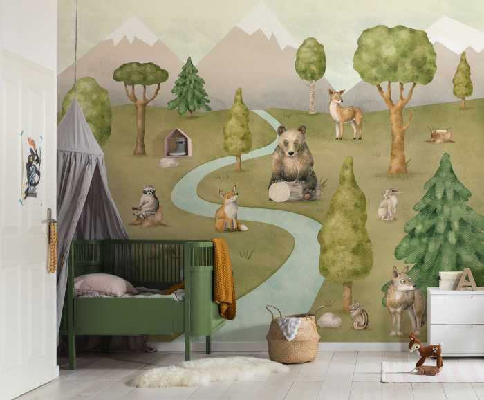 Photo murale intissé impression numérique Neighbor-wood Meetings