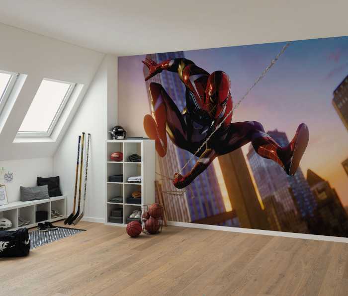 Photo murale intissé impression numérique Marvel Spider-Man Huge Jump