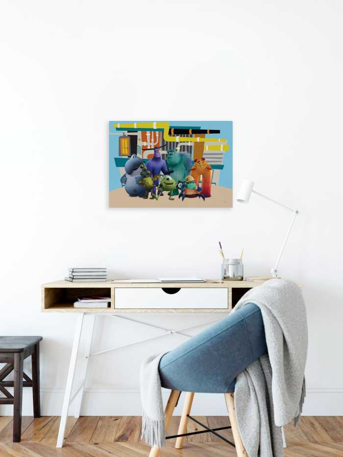 Vlies Bild auf Keilrahmen/ Echtholzrahmen Monsters at Work