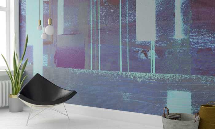 Photo murale intissé impression numérique Horizon Blazing grey-merlot
