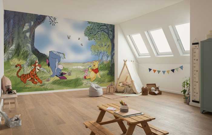 Photo murale intissé impression numérique Disney Winnie the Pooh Friendly Day