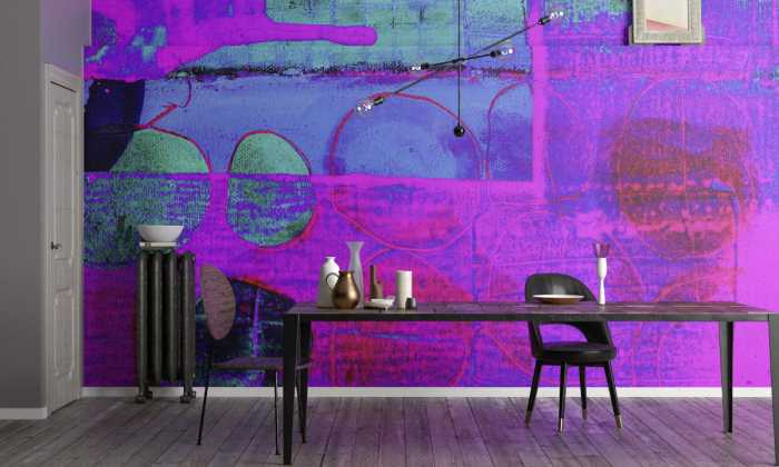 Photo murale intissé impression numérique Cells Wrapping pink-blue