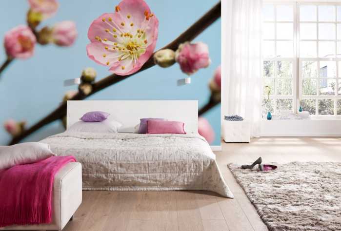 Photo murale intissé impression numérique Peach Blossom