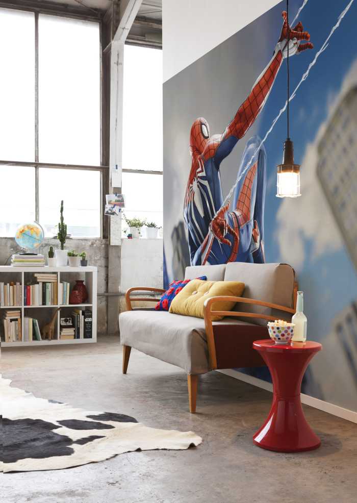 Photo murale intissé impression numérique Marvel Spider-Man Spider Web Shooting