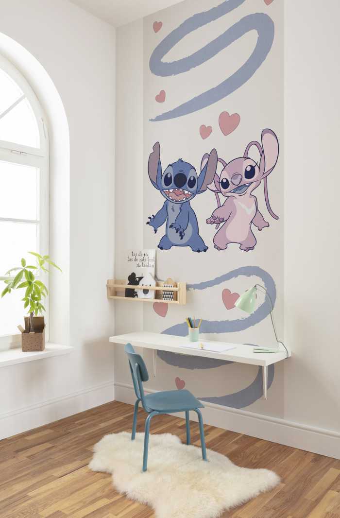 Photo murale intissé impression numérique Disney Stitch Together Forever